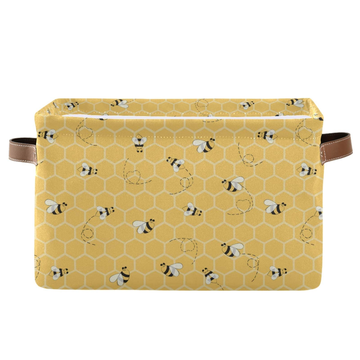 AUUXVA Cute Animal Bee Basket front view for nursery organization