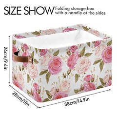 AUUXVA SEULIFE rose pink basket storing baby toys.