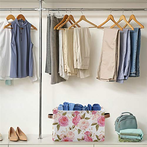 AUUXVA SEULVA rose pink basket in bathroom for towels.