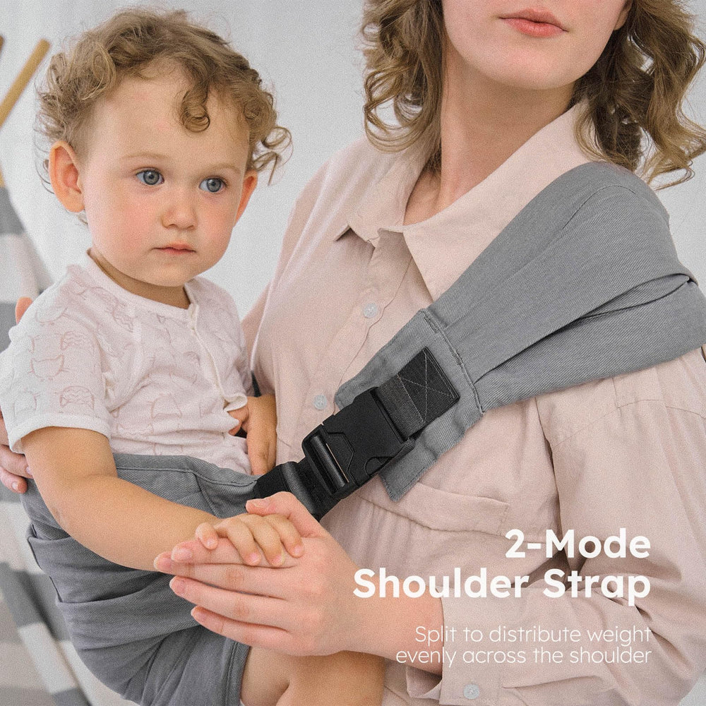 AUYEAZGO Toddler Carrier pocket inside-out for quick storage on the go.