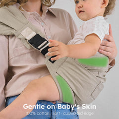 AUYEAZGO Toddler Carrier pocket shown inside-out for quick storage