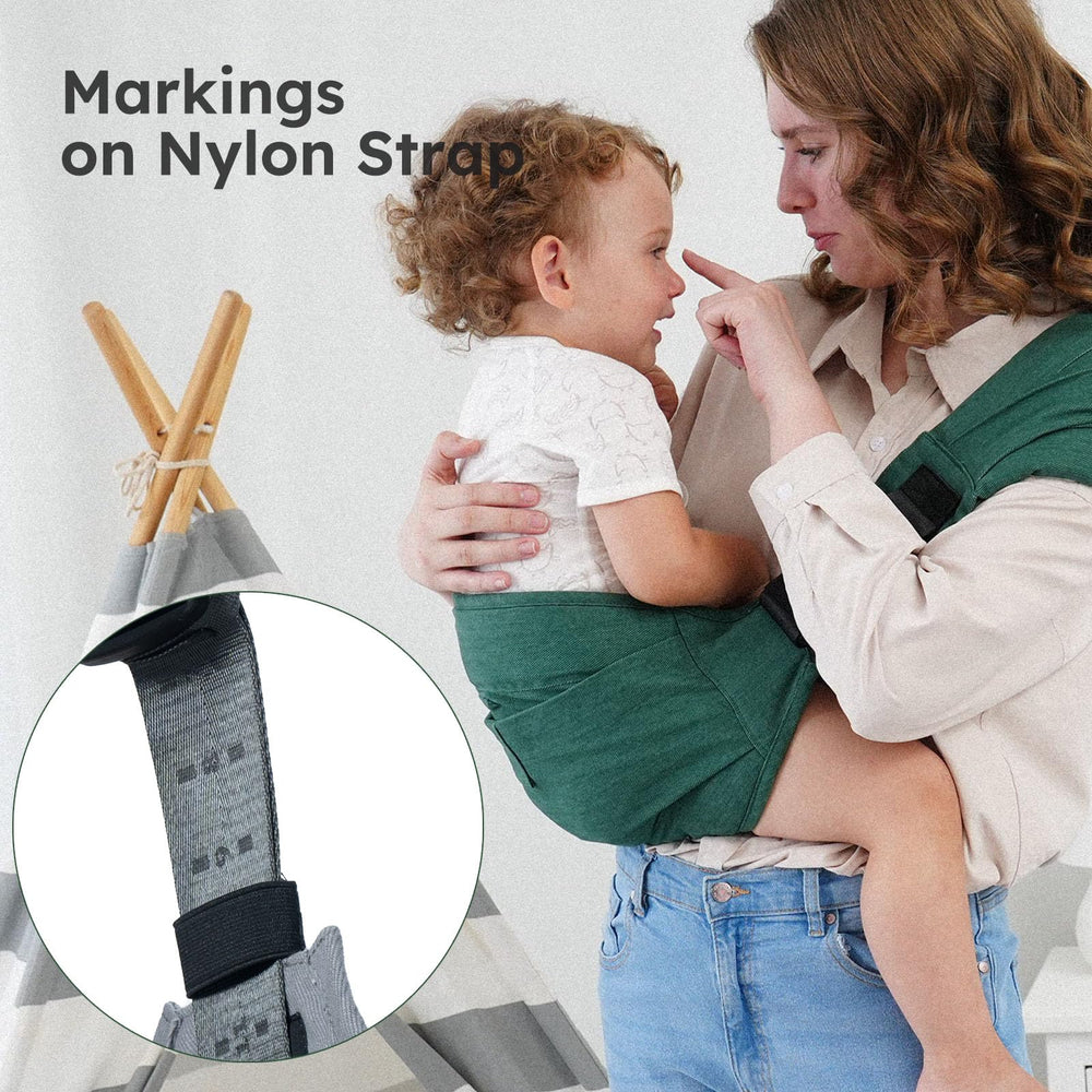 AUYEAZGO Toddler Carrier split-shoulder-strap distributes weight evenly for less fatigue.