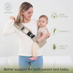 AUYEAZGO Toddler Sling Carrier expandable hipseat supports growing babies comfortably