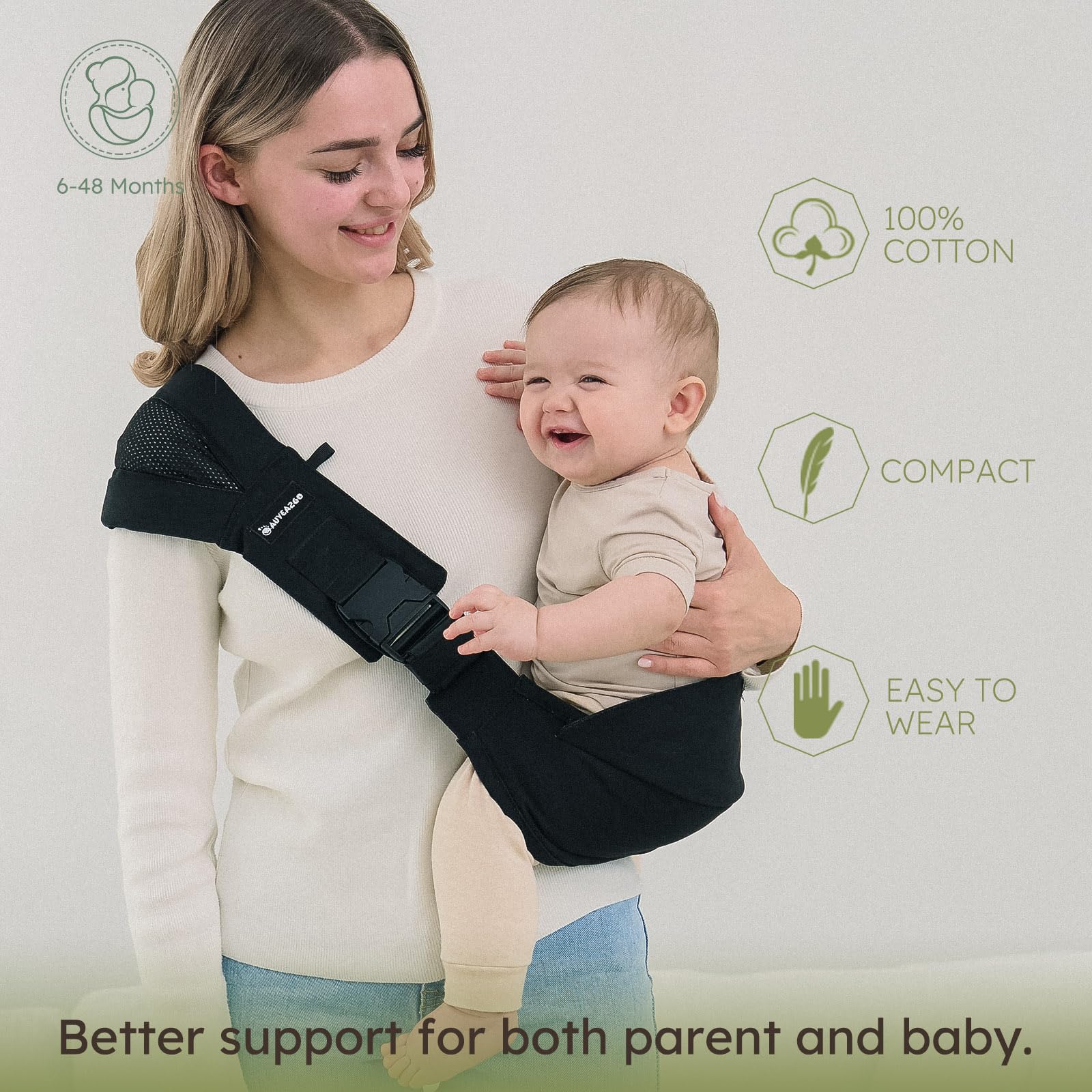 AUYEAZGO expandable hipseat supports growing babies with ergonomic seating.