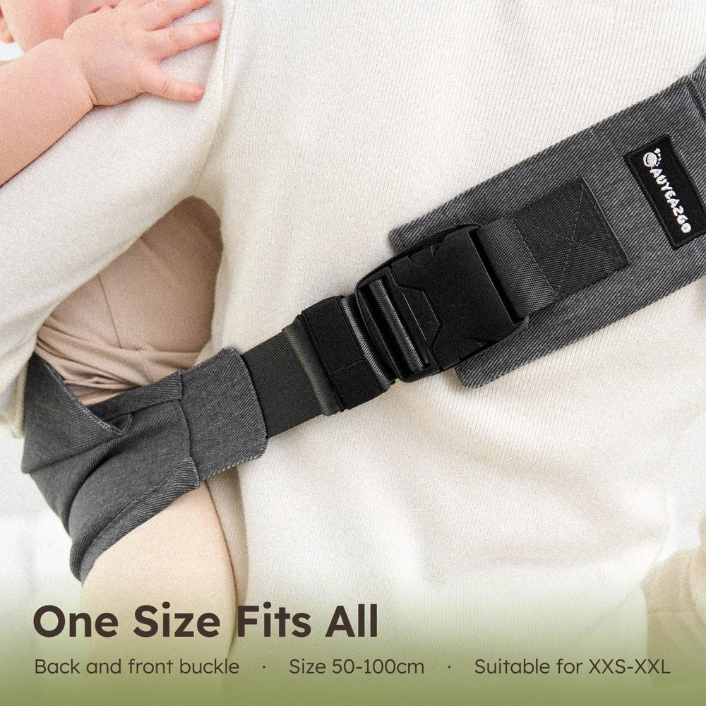 AUYEAZGO one-size-fits-all sling for ages 6-48 months.