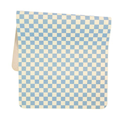 Ava + Oliver vegan leather changing mat Sky Checker folded for travel convenience.