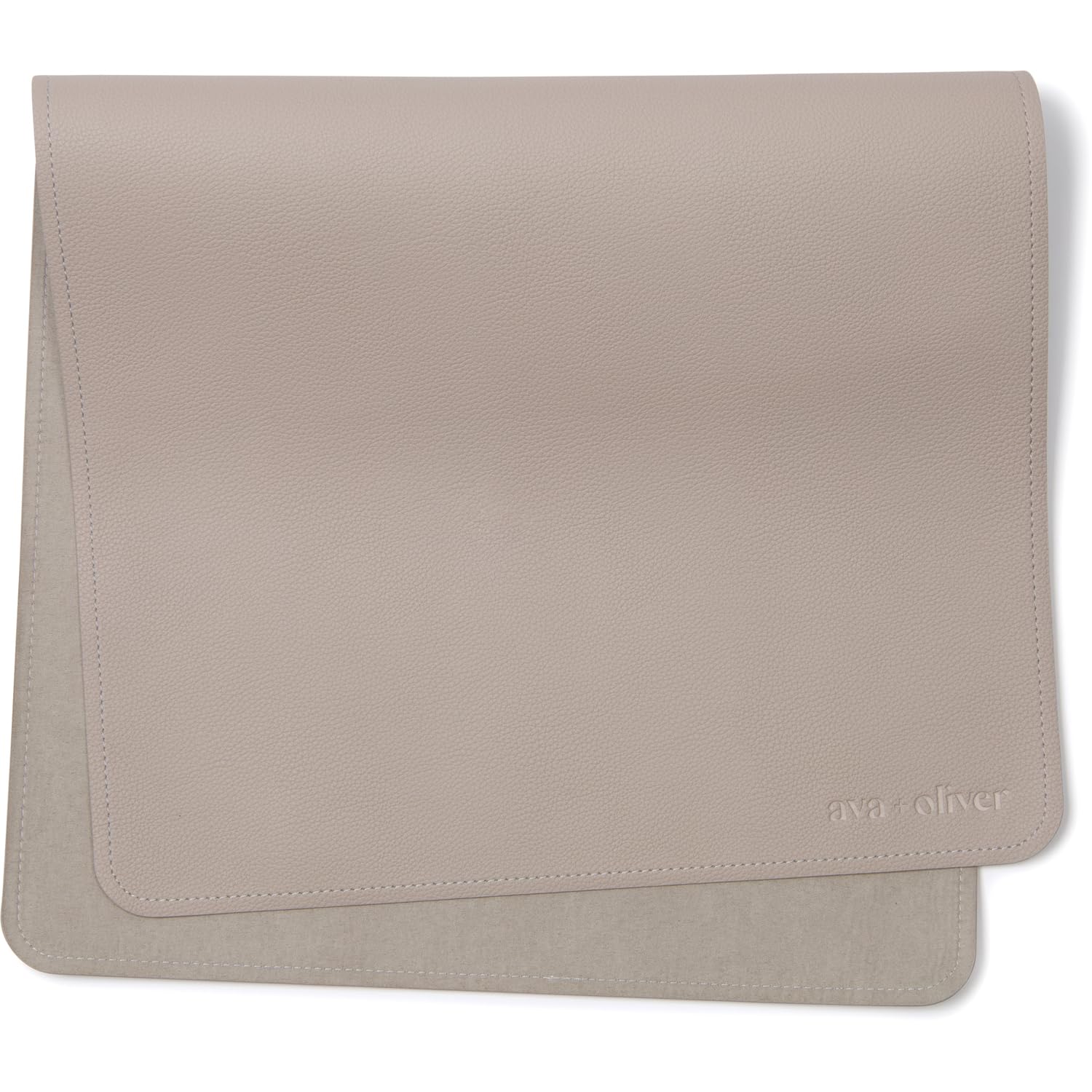 AVA + OLIVER vegan leather changing mat with a soft-touch surface for comfortable changes.