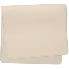 Ava Oliver vegan leather changing mat cream closeup with wipe-clean surface for easy diaper changes.