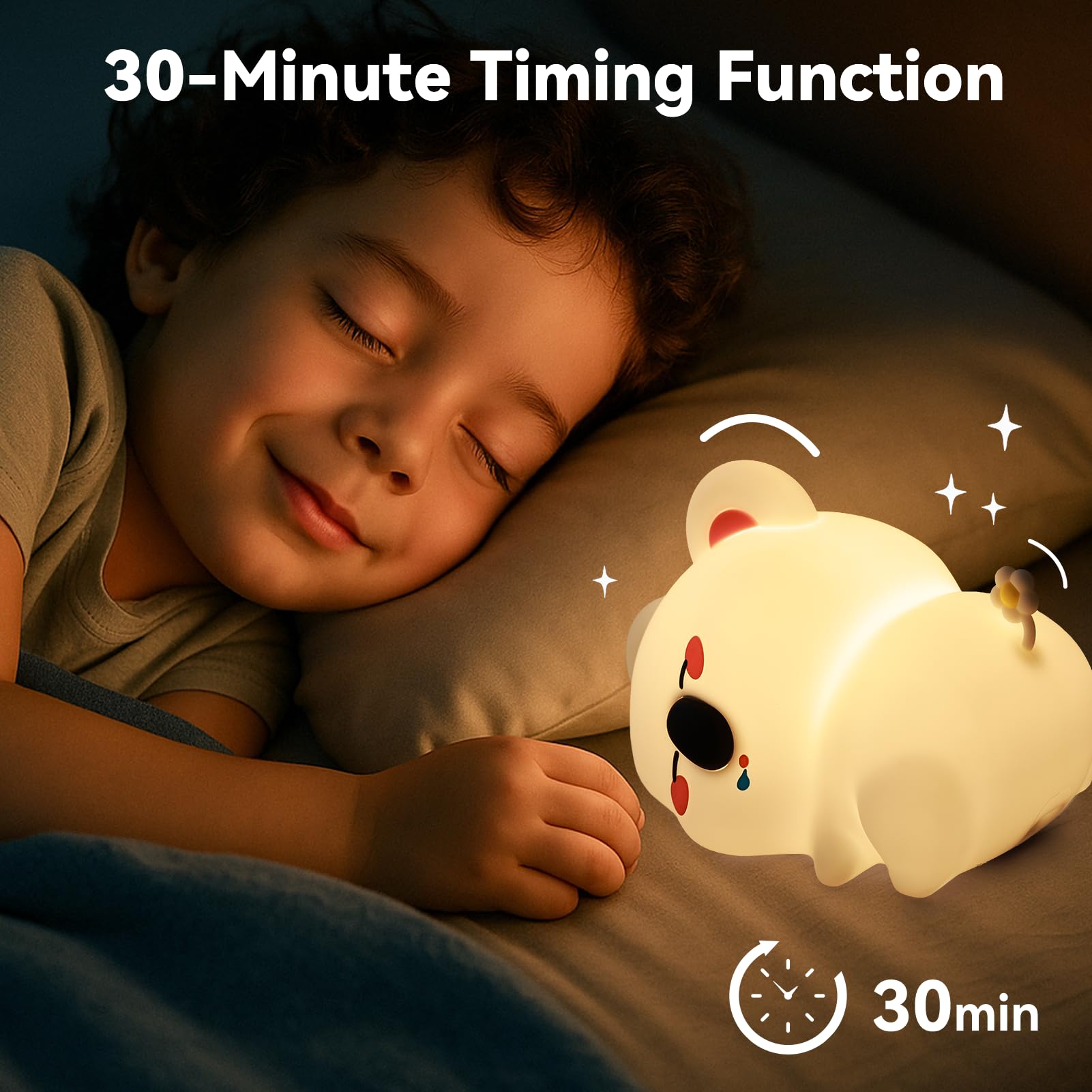 AVACOM Koala Night Light includes a 30-minute timer for easy bedtime routines.