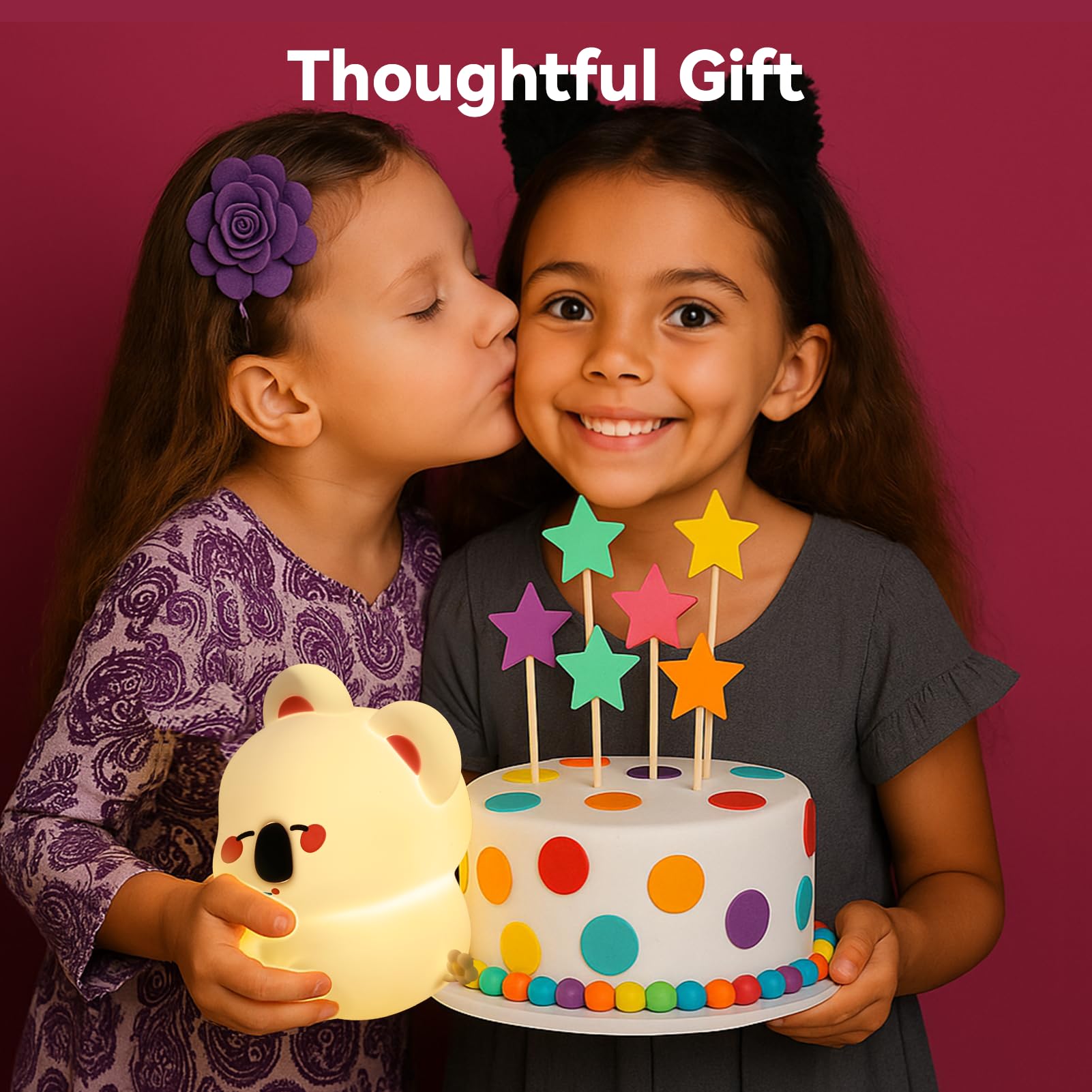 AVACOM Koala Night Light's soft silicone texture offers a squeezable, cuddly feel.