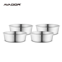 Avador 18/8 bowls in outdoor camping scene highlighting rugged durability.