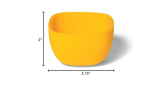 Avanchy mini prep bowl yellow durable silicone for everyday use.