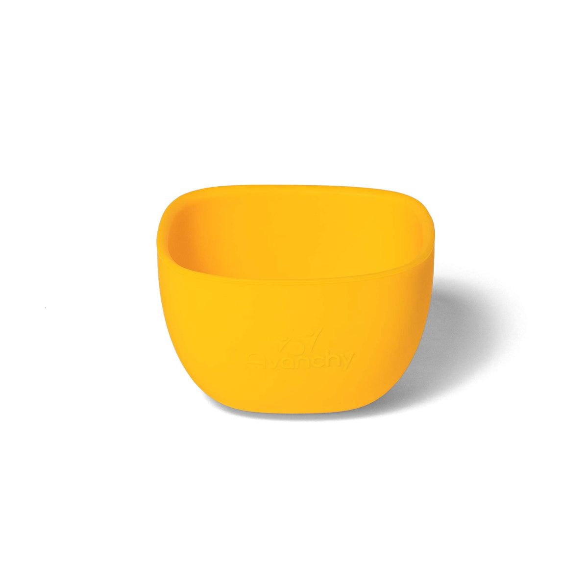 Avanchy mini prep bowl yellow top view for easy infant feeding prep.
