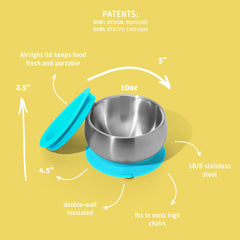 Avanchy stainless steel bowls set for durable family meals.