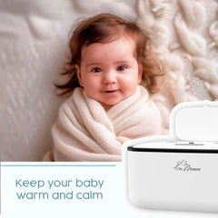 Avec Maman S1 top-heating warmth feature keeps wipes ready quickly for changes.