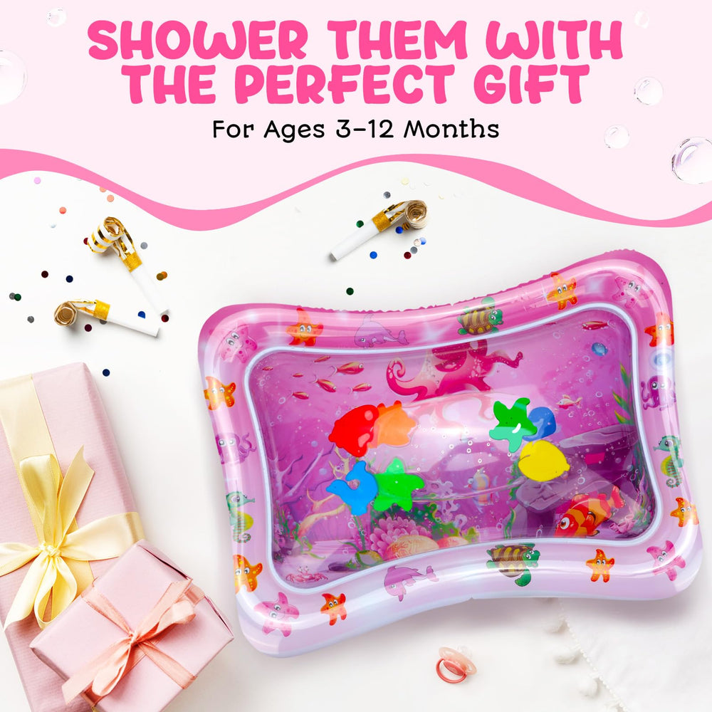AVEC MAMAN Tummy Time Water Mat gift-ready, perfect for baby showers and new parents