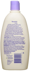 Aveeno Baby Calming Comfort Bath in bath scene highlights gentle cleansing.