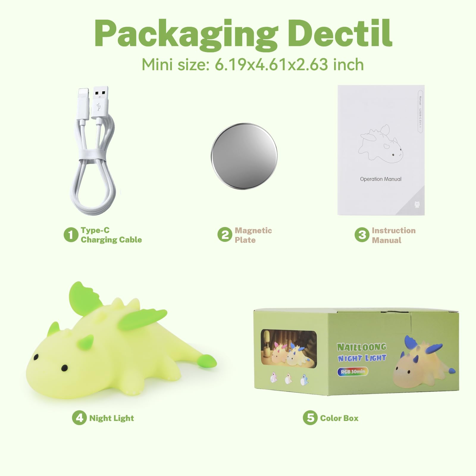 AVEKI dragon night light gift packaging presents a charming, practical present for young children.