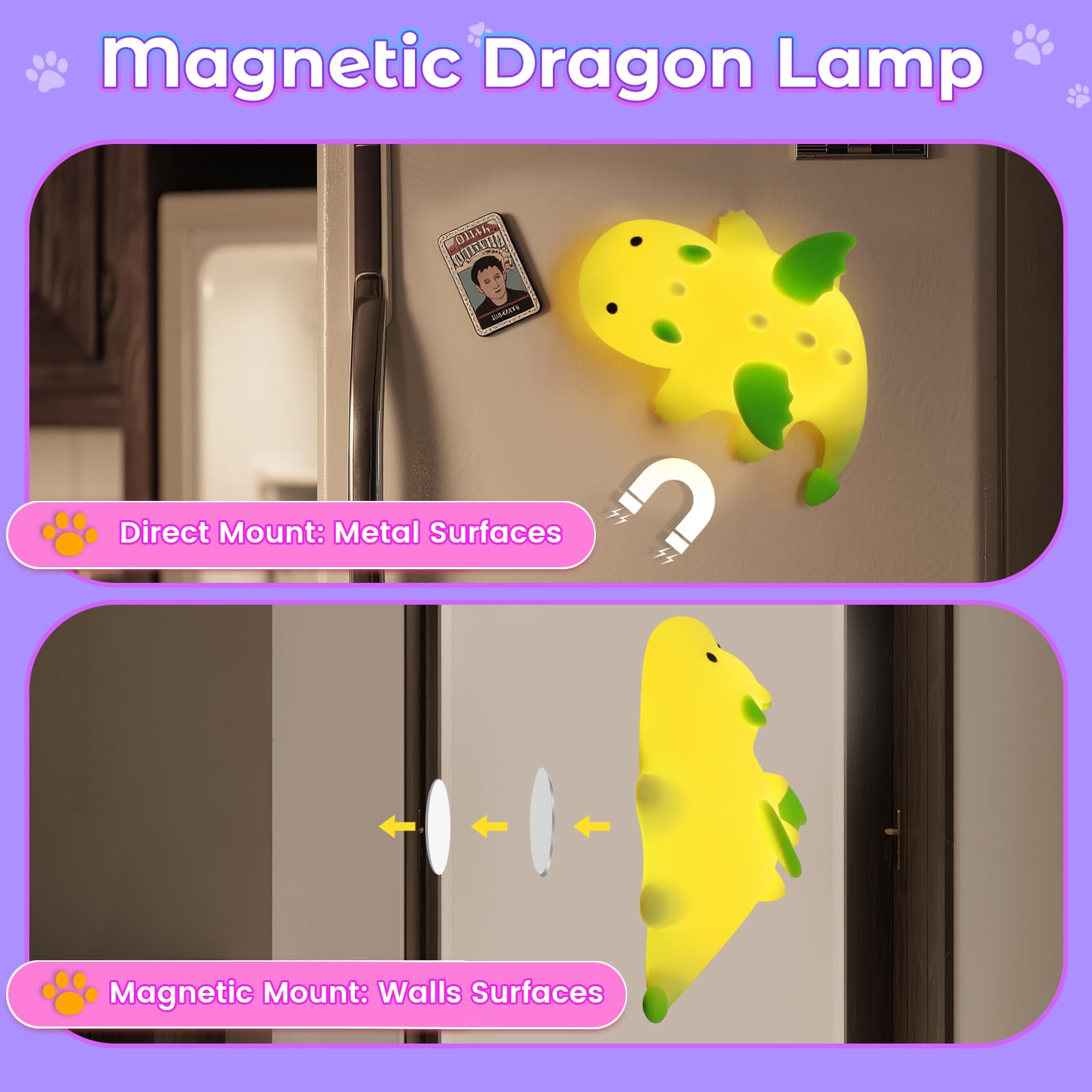 AVEKI dragon night light compact design makes it perfect for nursery, dorms, and trips.