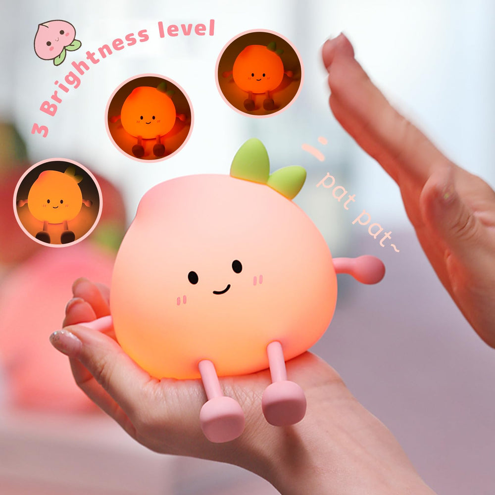 AVEKI Peach Night Light recharge cable: rechargeable design, easy charging without battery changes.