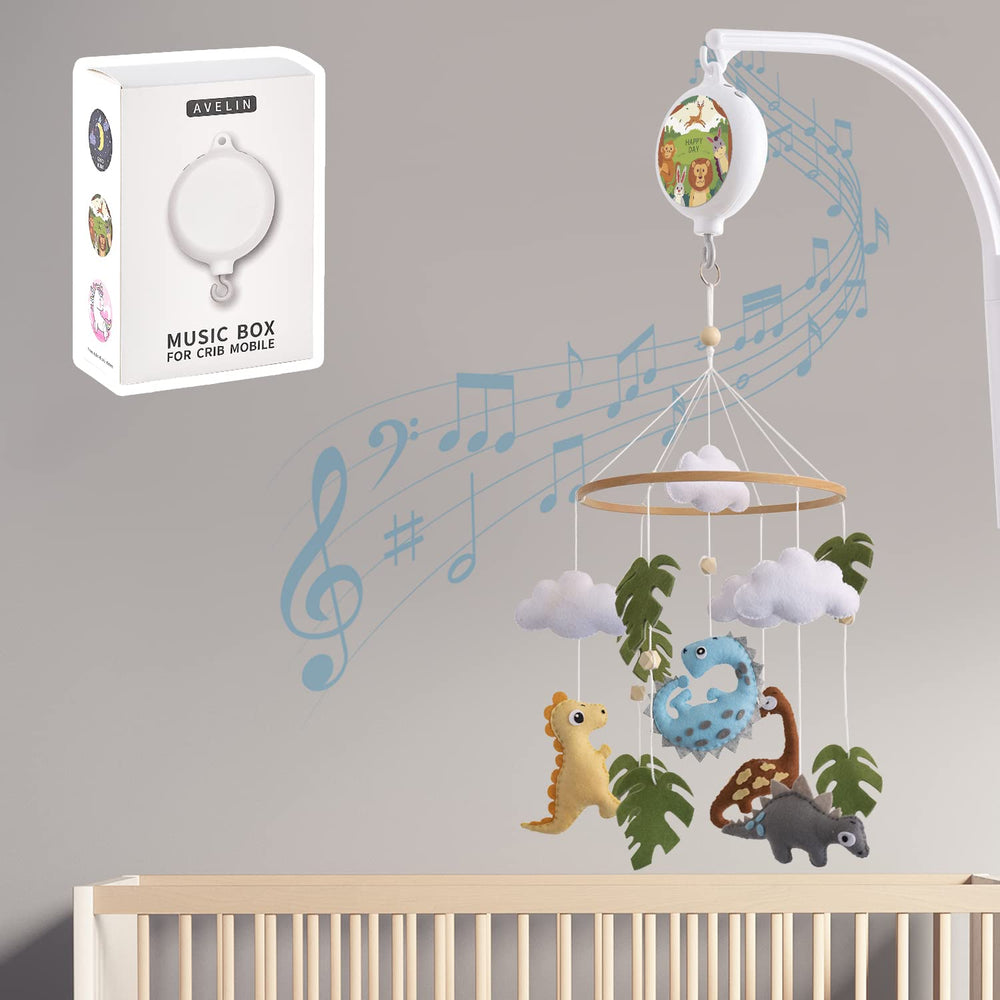Avelin baby mobile includes three stickers to customize the crib theme