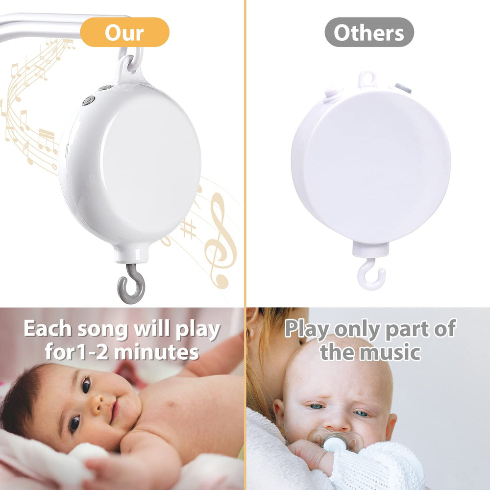 Avelin Baby Mobile Music Box volume control lets you tailor lullaby volume