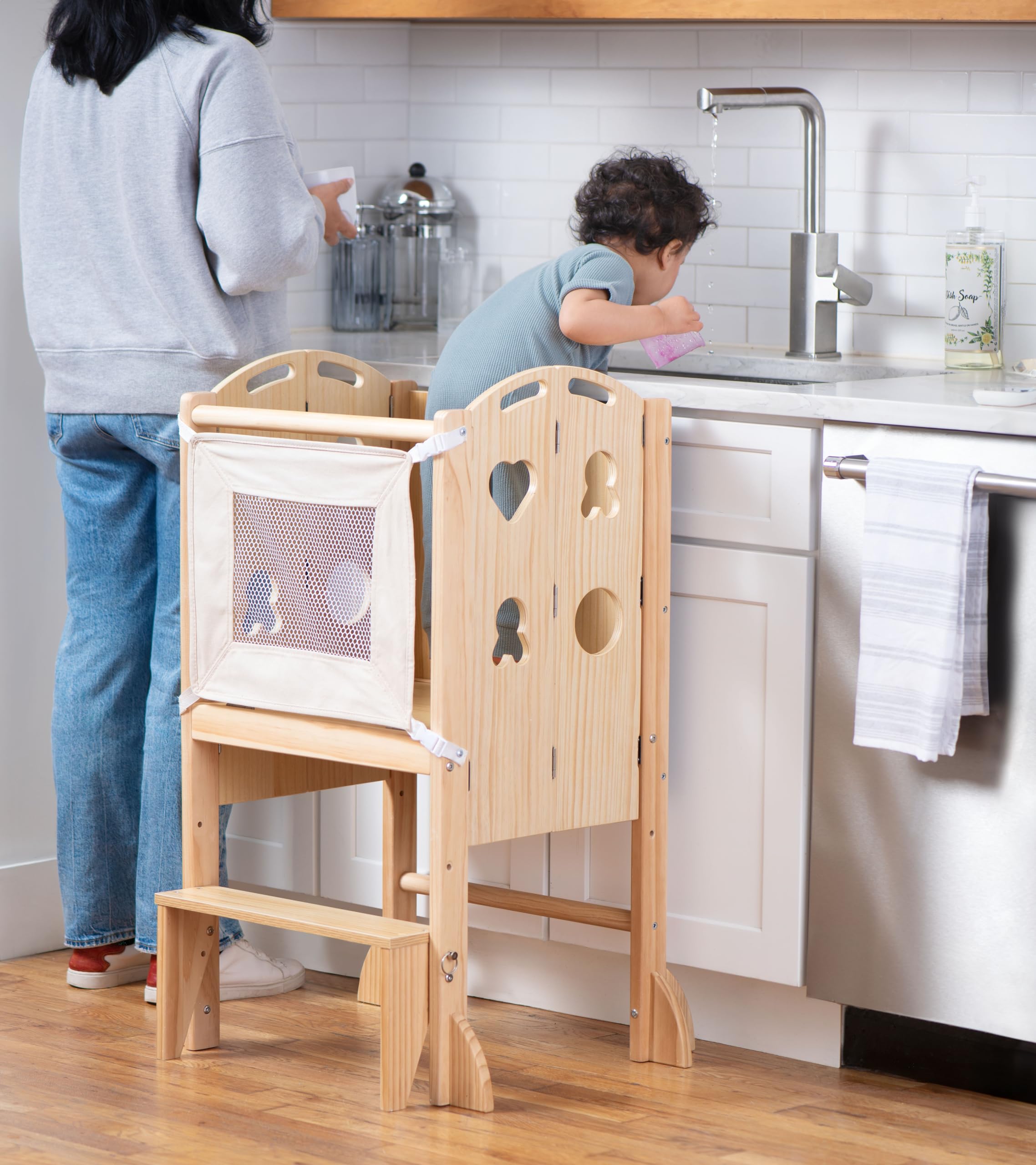 Avenlur Laurel foldable kitchen tower compact for small spaces and easy storage