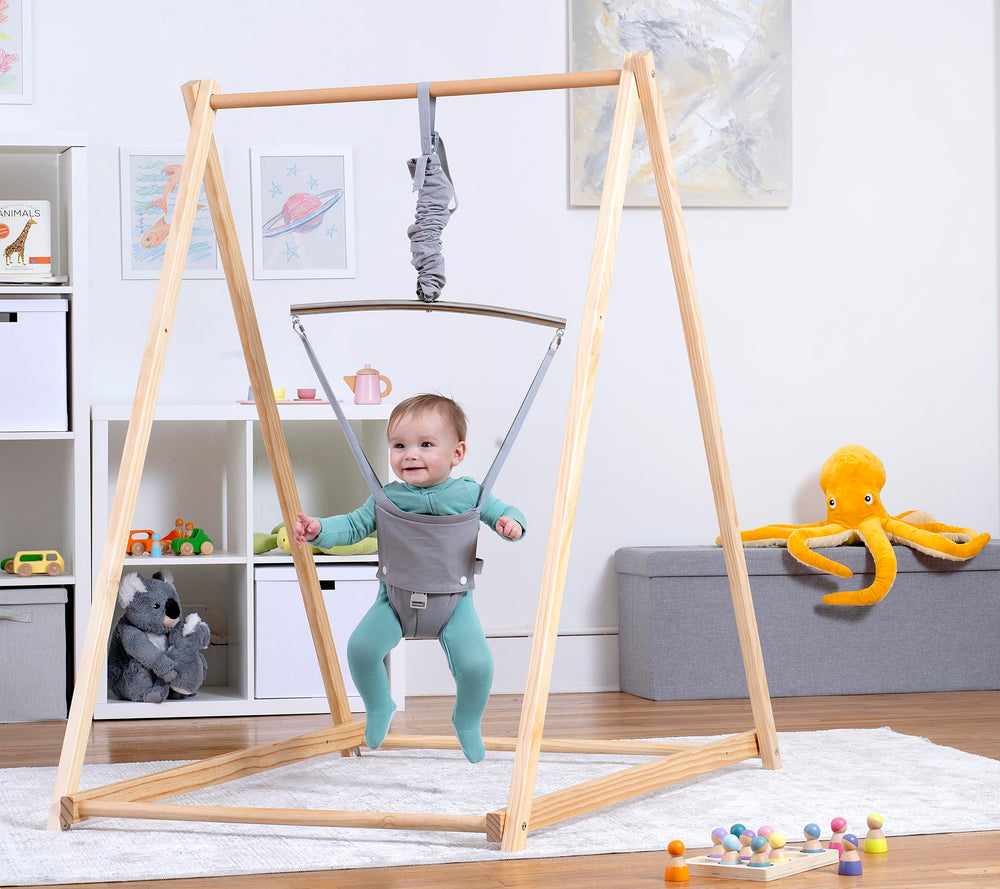 Avenlur Tulip Baby Bouncer assembled frame demonstrates stable setup for confident bouncing.