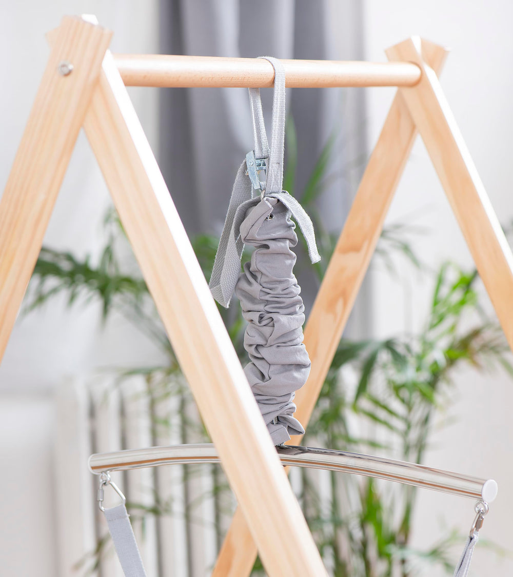 Durable, sustainably sourced wood construction of the Avenlur Tulip Bouncer.