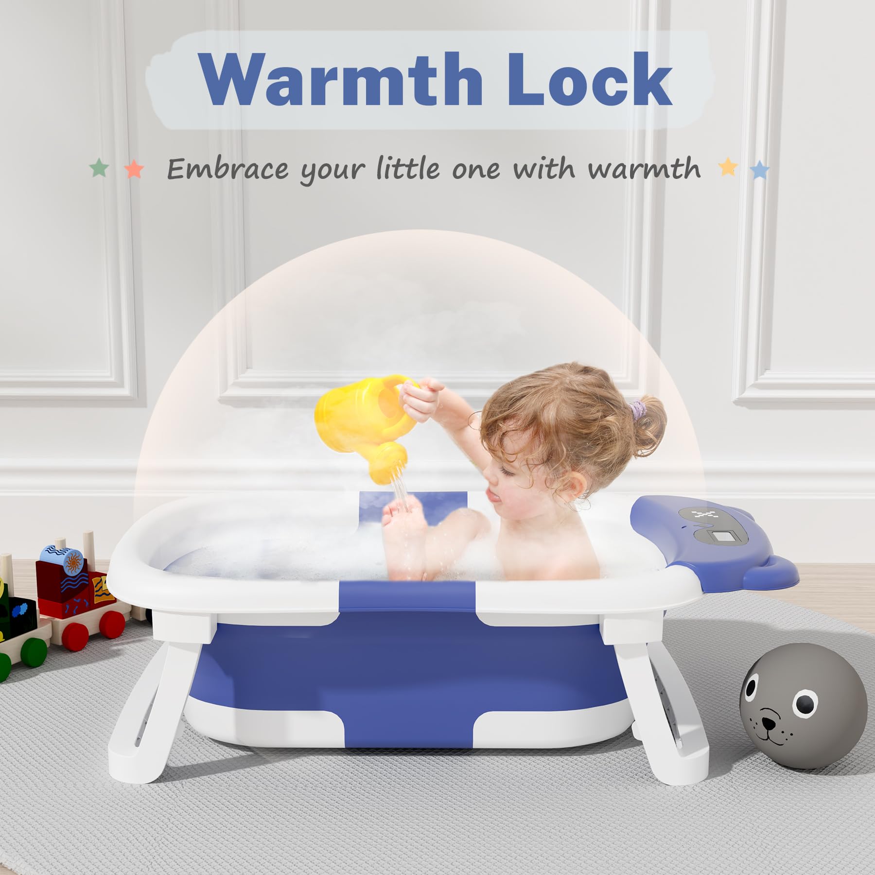 AVIDOR Baby Bathtub detachable bath feature for easy cleaning