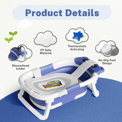 AVIDOR Baby Bathtub foldable design saves space during travel
