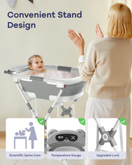 AVIDOR baby bathtub newborn position highlights comfortable early baths