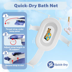 AVIDOR Baby Bathtub with no-slip hanging hook for storage and drying