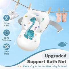 AVIDOR baby bathtub soft bath net attachment supports gentle, secure newborn bathing.