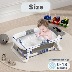 AVIDOR Baby Bathtub soft cushion interior comforts infant during baths.