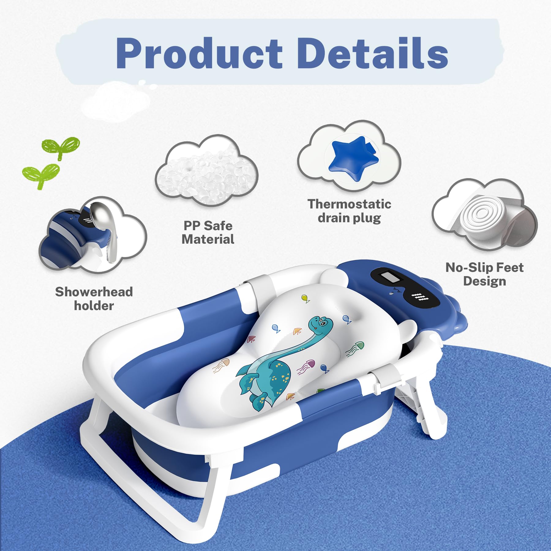 AVIDOR baby bathtub travel-compact enables bath time anywhere with minimal setup.