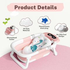 AVIDOR baby bathtub travel-compact supports easy on-the-go baths.