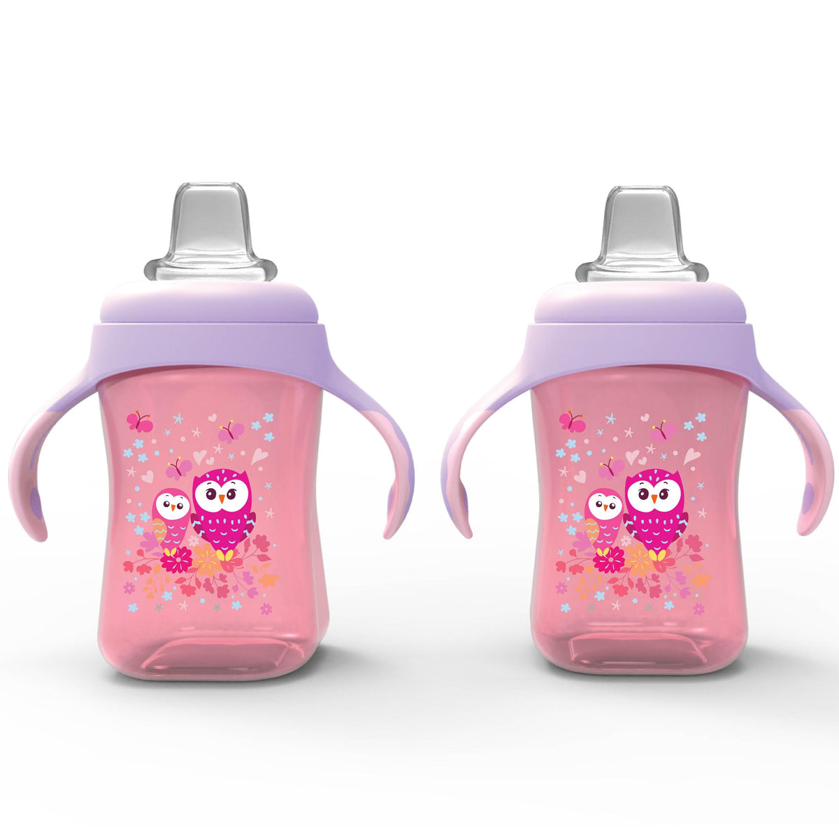 Avima Baby 10 oz spill-proof sippy cup with interchangeable soft spout for mess-free meals.