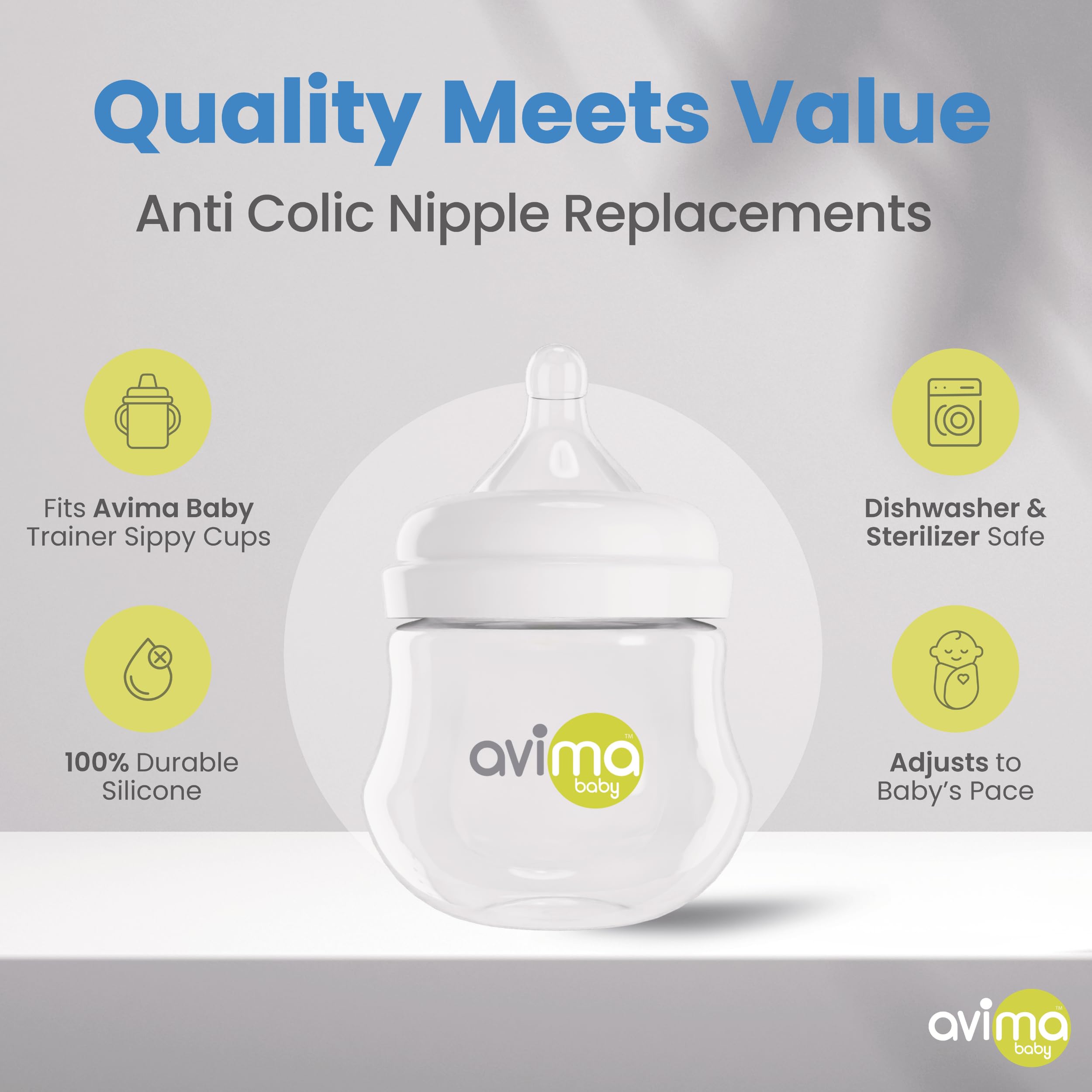 Avima flow level 1 nipple designed for early months