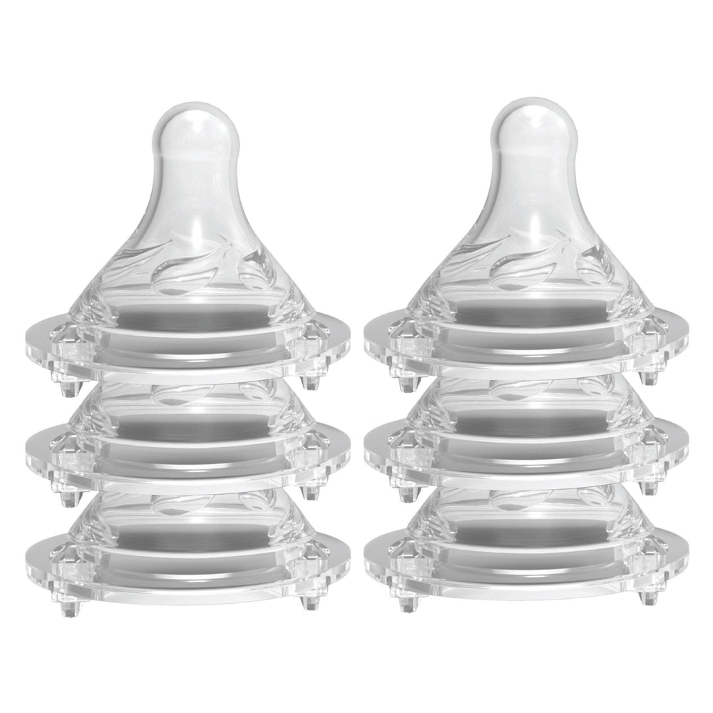 Avima anti colic nipples pack six with fast-flow design for wide-neck bottles