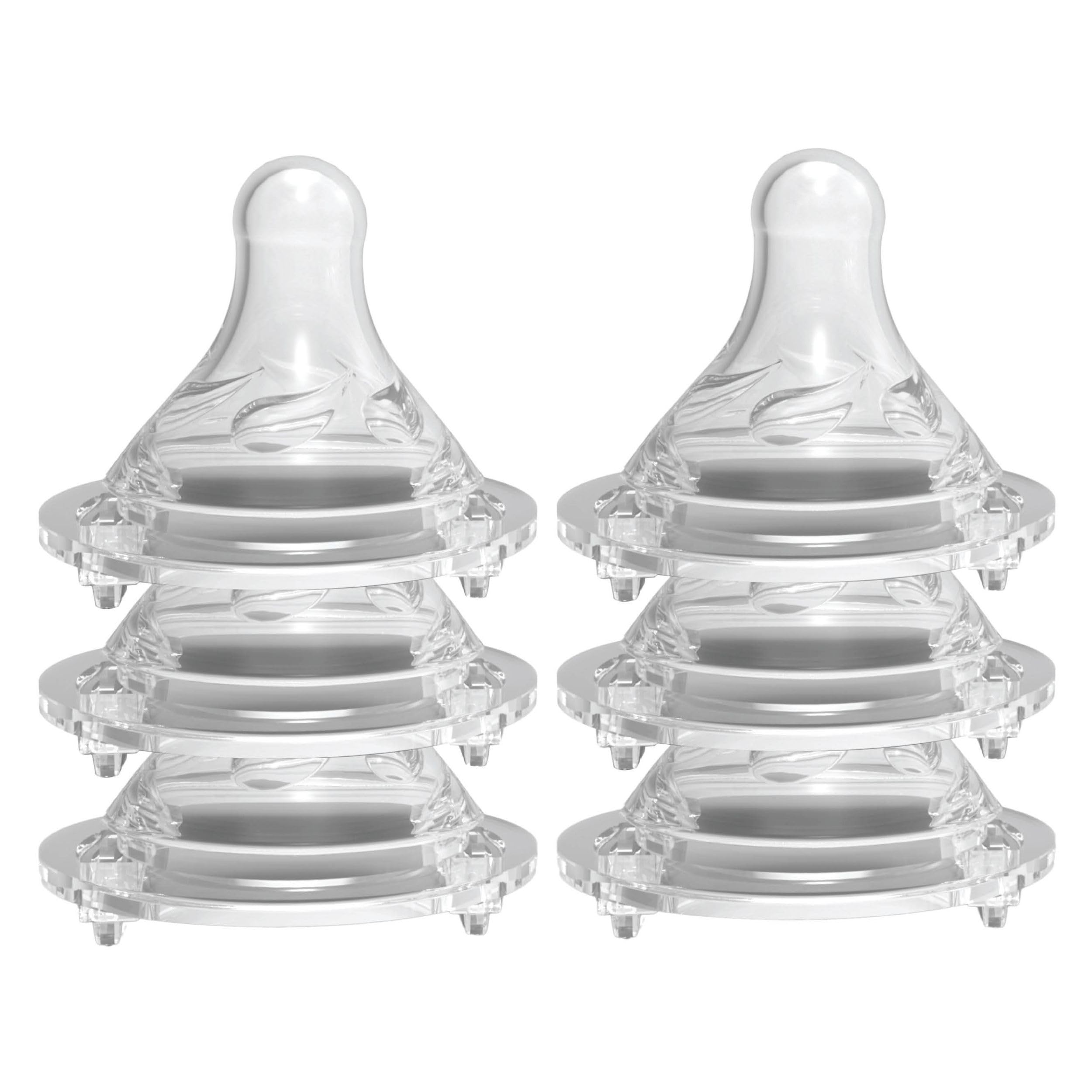 Avima Baby anti colic nipple close-up shows dual flow valves for paced feeding