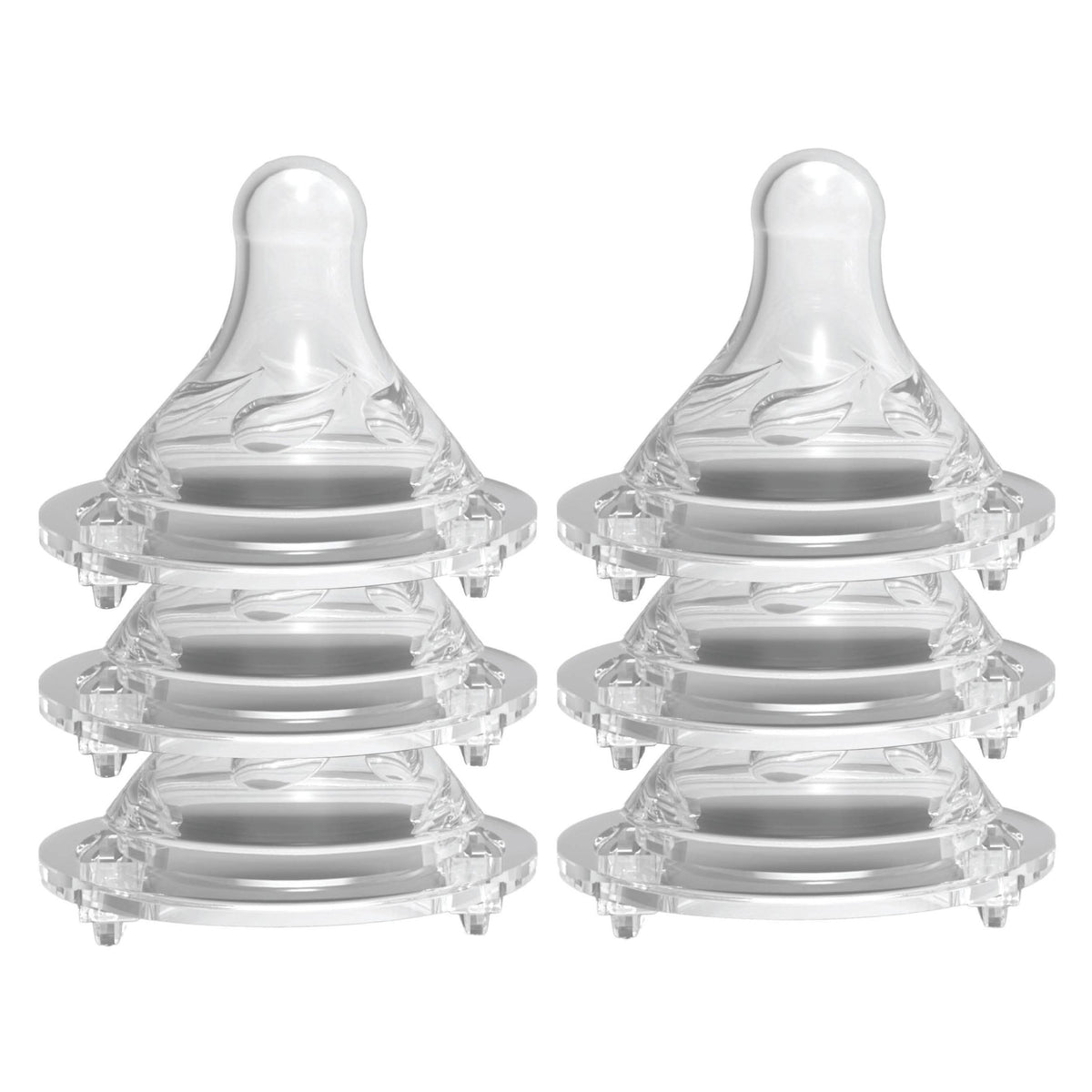 Avima Baby anti colic nipple close-up shows dual flow valves for paced feeding