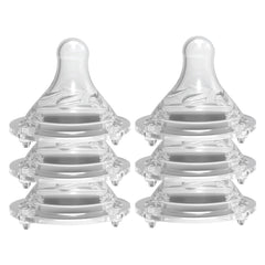 Avima Baby anti colic nipple close-up shows dual flow valves for paced feeding
