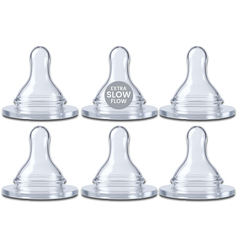 Avima Baby preemie nipples six-pack for narrow-neck bottles supporting gentle feeding