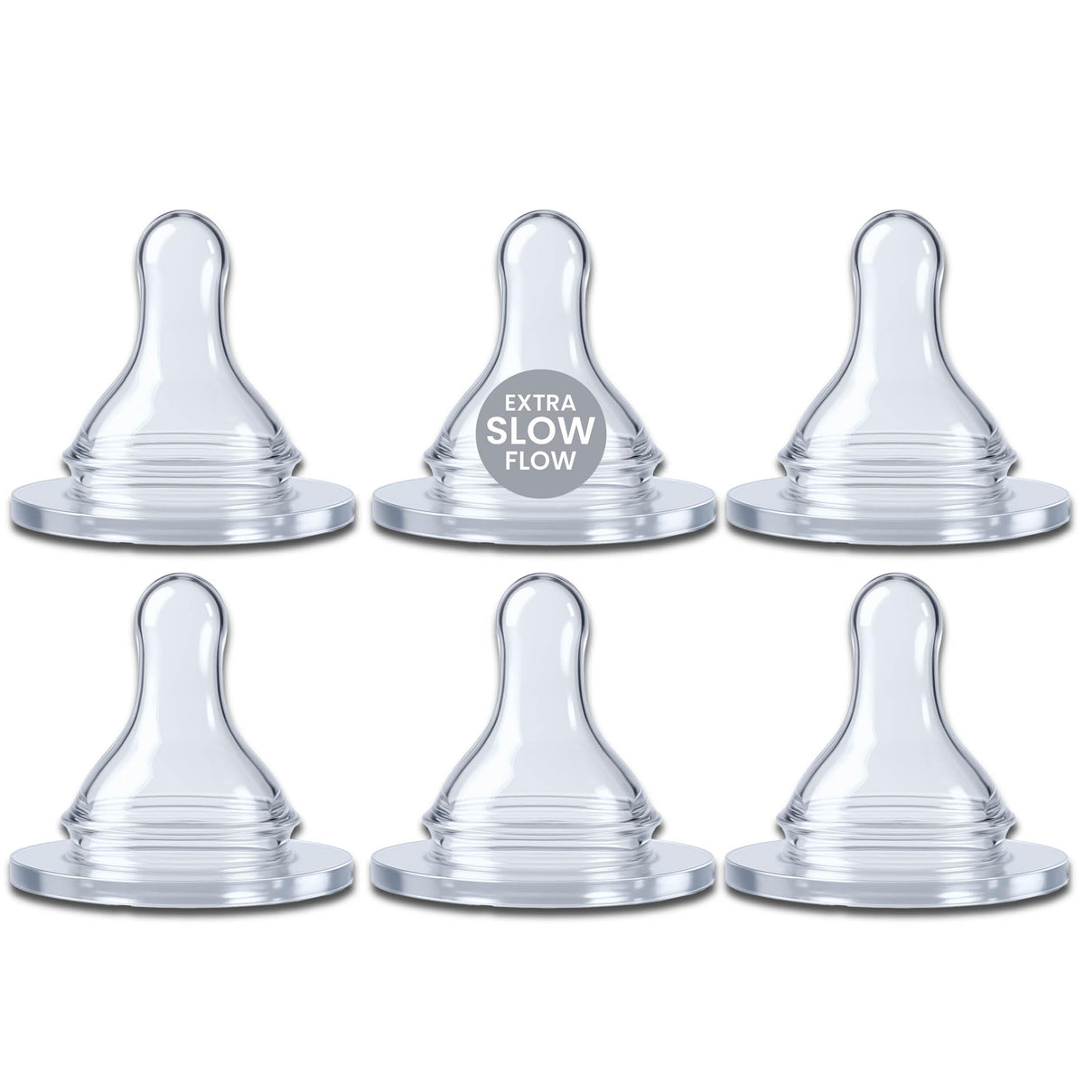 Avima Baby preemie nipples six-pack for narrow-neck bottles supporting gentle feeding