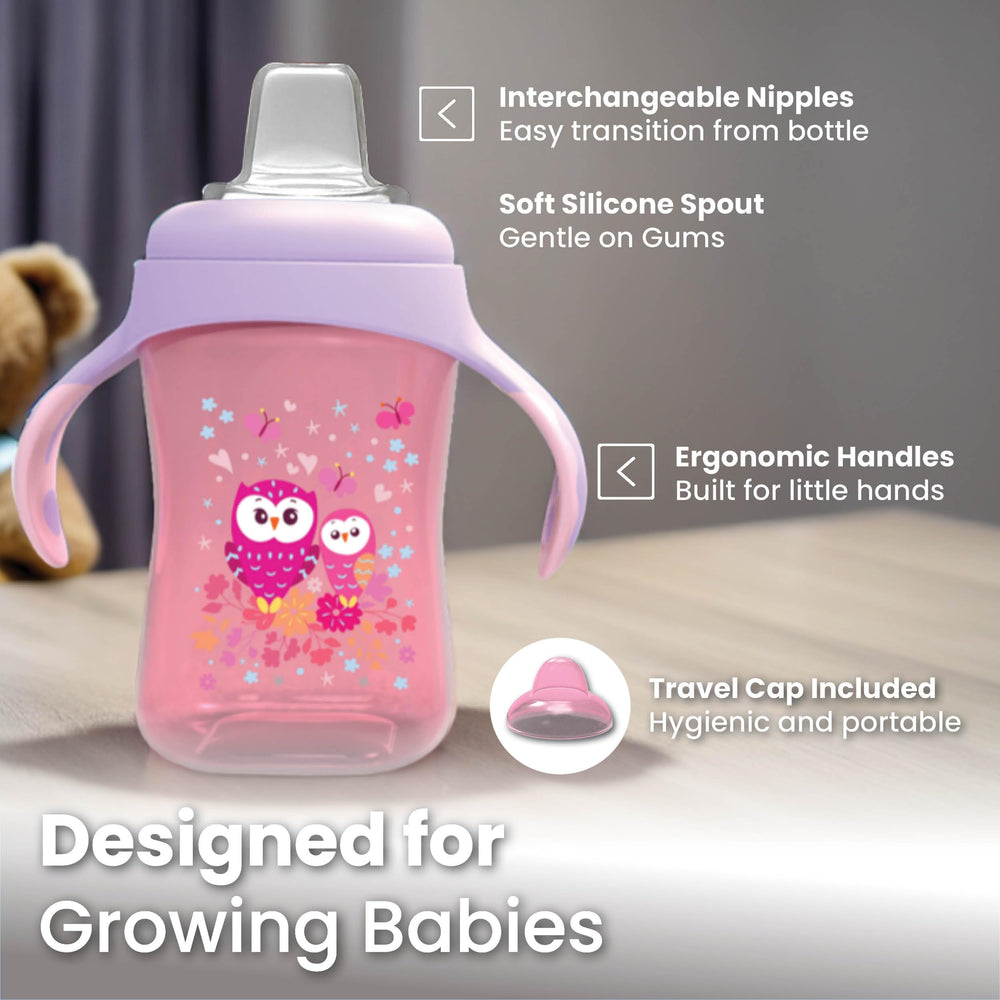 Avima Baby soft spout closeup highlights teething-friendly design.