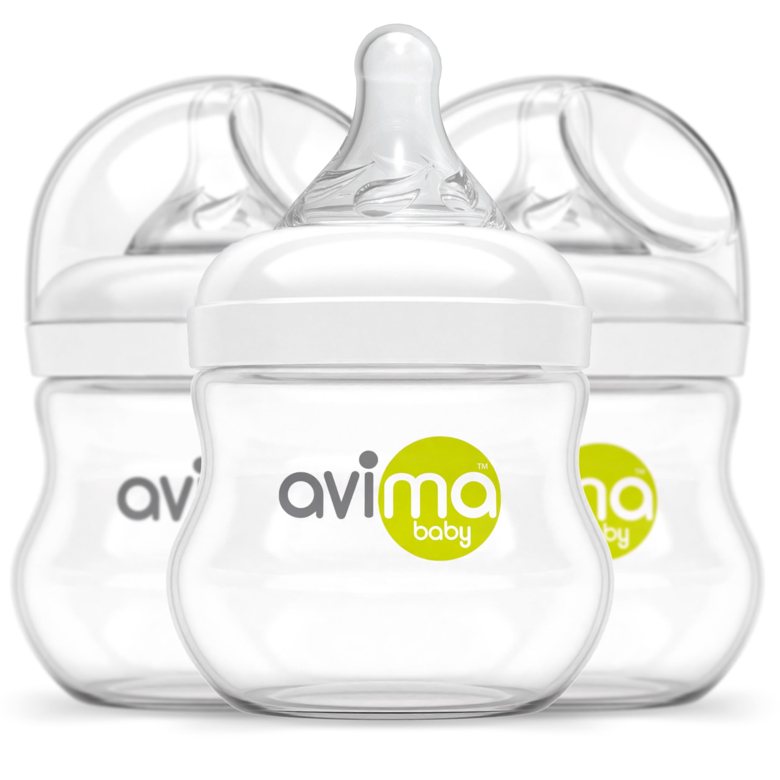 Avima transition-friendly bottle supports breastfed babies with comfortable latch.