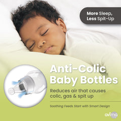 Avima duo-flo valves demonstrate adjustable flow for baby's feeding pace