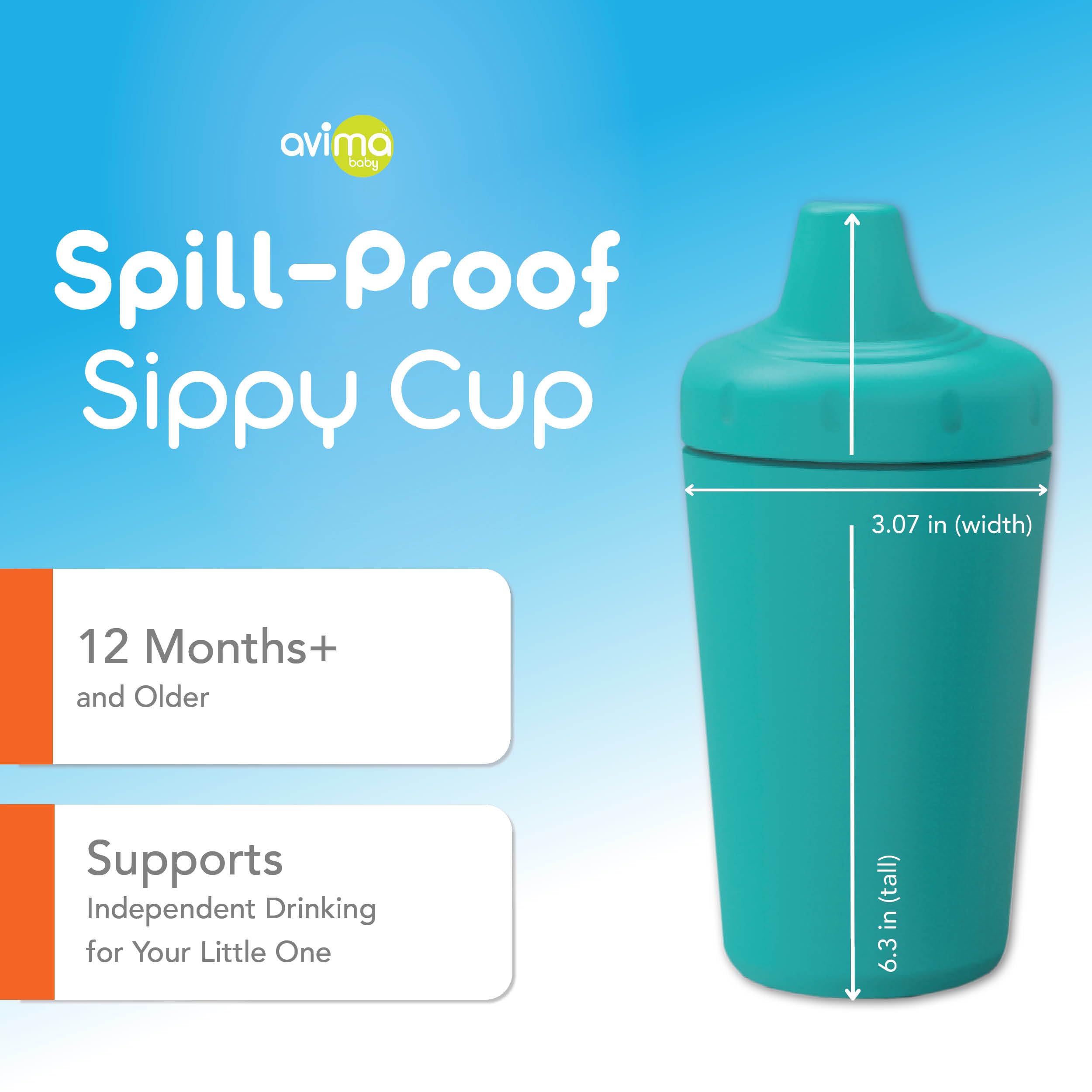 Avima removable-valve sippy cup enables faster flow as kids grow.