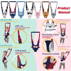 AVIZCVE walker harness adjustable straps demonstrates quick fit and secure support.